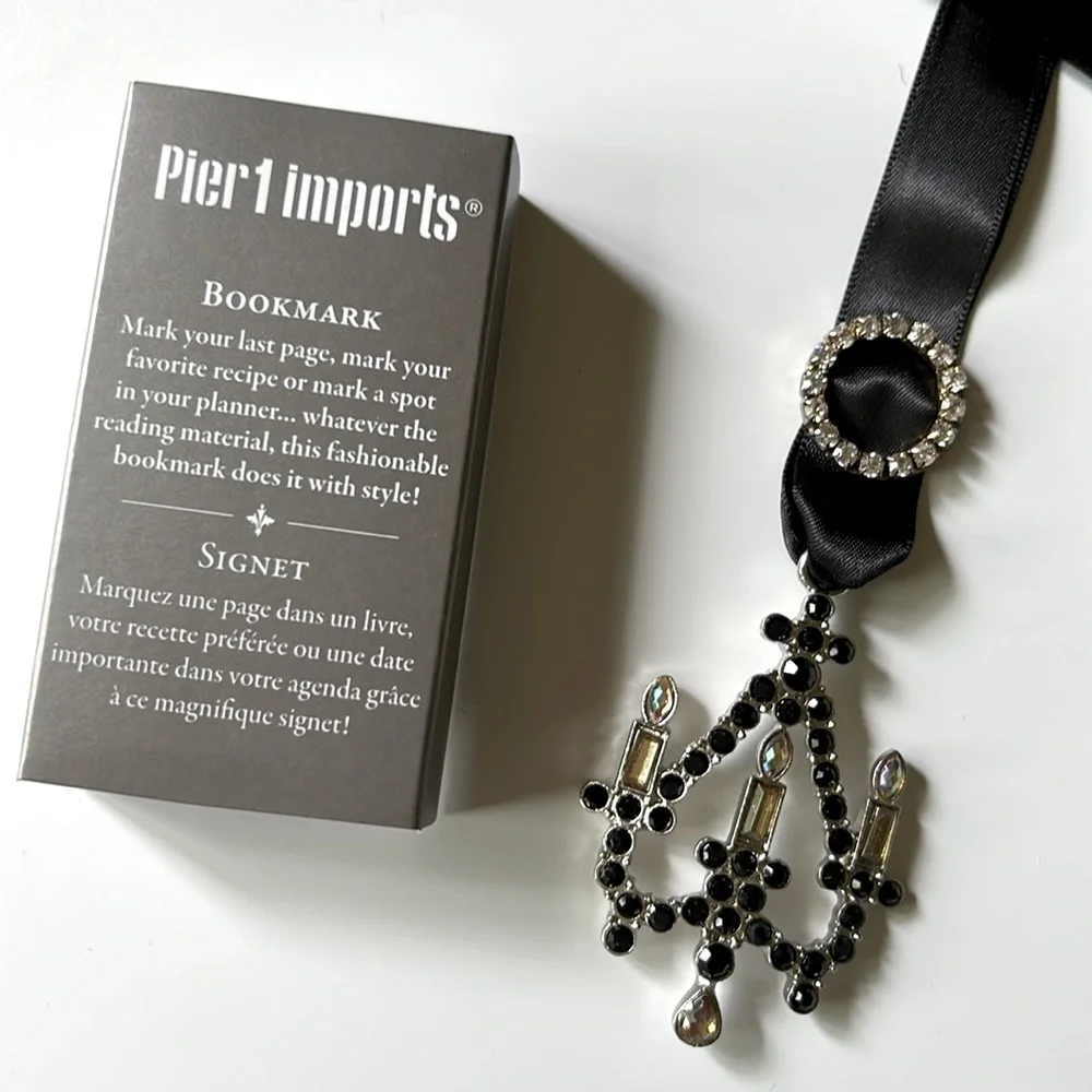 Pier 1 Chandelier Ribbon Bookmark Black